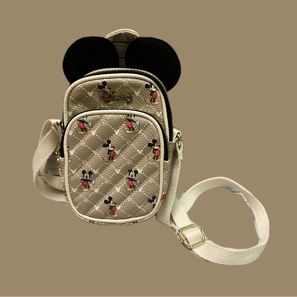 Disney Beige and Black Mickey Mouse Mini Bag